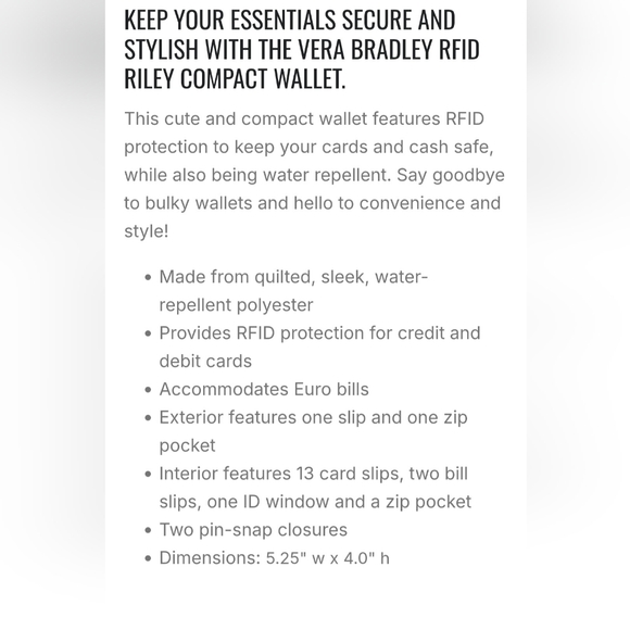 Vera Bradley Pink Quilted Wallet with Disney Characters - Picture 7 of 14